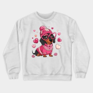 Valentine Dachshund Dog Sausage Dog Crewneck Sweatshirt
